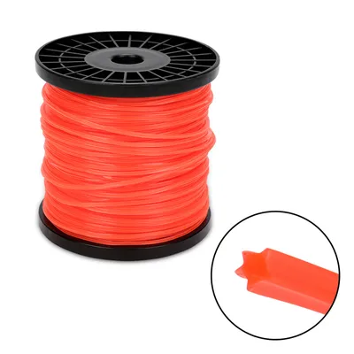 Produktbild von Jopassy Trimmerfaden Faden Durchmesser 100M Mähfaden für Motorsense Nylon Rolle Trimmer Orange Stern 2.4mm