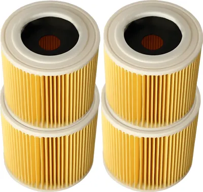 Produktbild von 4x Patroonfilter passend für Kärcher WD1, WD2, WD3 und A-Serie - Ersetzt 6.414-552.0 - Filter