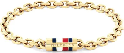 Produktbild von Tommy Hilfiger Herren Bruce Chain Armband Goldfarben Edelstahl Magnetverschluss