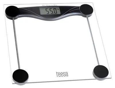 Productafbeelding van Teesa TSA0801 Persoonsweegschaal 180 kg, van glas