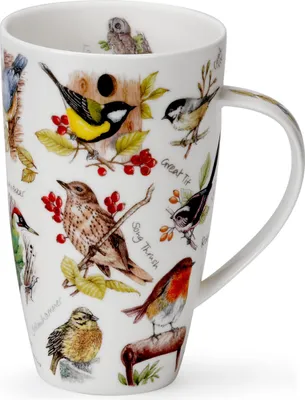 Produktbild von XXL Dunoon Becher, Tasse Henley Birdlife mit Vögeln 600ml Porzellan Formano