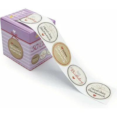 Productafbeelding van AVERY Zweckform ZDesign stickers op rol, "Gefeliciteerd"