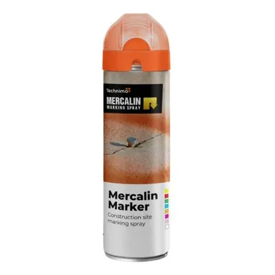 Produktbild von MERCALIN Marker Markierspray NEON-ORANGE, 500ml, Neonfarben, Schnelltrocknend, 360° Ventil, Markierungsspray