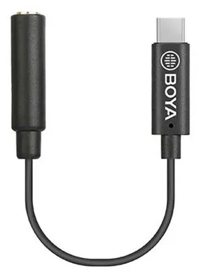 Zdjęcie produktu dla Boya BOYA BY-K4 kabel audio 3,5 mm USB Type-C czarny