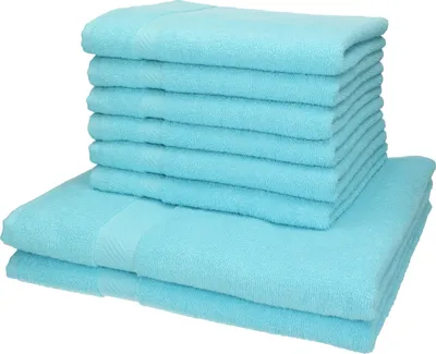 Produktbild von Betz 8-tlg. Set PALERMO - 2 Liegetücher 6 Handtücher 100% Baumwolle  Farbe: türkis
