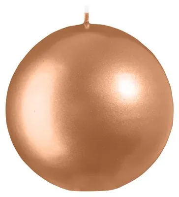 Produktbild von Kugelkerzen Metallic-Lack Matt Caramel Ø 10 cm, 6 Stück