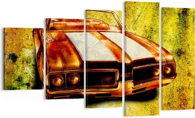 Produktbild von Bild auf Leinwand - Leinwandbild - Auto Geschwindigkeit Cabriolet - 100x60cm - Wand Bild - Wanddeko - Leinwanddruck - Bilder - Kunstdruck - Wanddekoration - Leinwand bilder - Wandkunst - EG100x60-0531