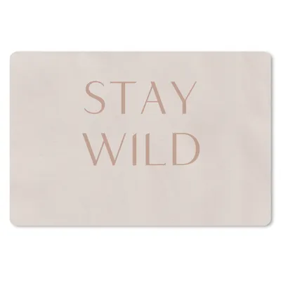 Produktbild von MuchoWow® Mauspad Mousepad Zitate - Text - Wild bleiben 27x18 cm - Mousepads - Maus Mat - Pad - Mausunterlage - Büroartikel - Desk Matten