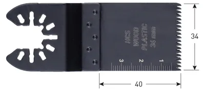 Productafbeelding van Rotec Open-Back invalzaagblad, HCS, type MTC34, 34 x 40 mm (5 stuks)