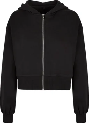 Produktbild von Build Your Brand BY237 | Damen Short Oversized Kapuzenjacke Kurze Länge - Farbe: Black - Größe: 5XL
