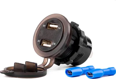 Image de Chargeur USB étanche 12V 24V avec testeur de tension MOD-06 AMIO-02856