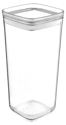 Vorratsdose 1,7 l, Kunststoff, luftdicht, quadratisch, transparent