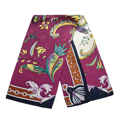 Image de Écharpe avec motif floral - rouge, n° 12