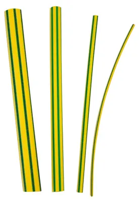 Produktbild von 3M Warmschrumpfschlauch dünnw 24/8 mm gruen-gelb GTI (TE100045984)