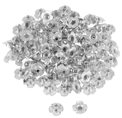 Image de 100pcs Zinc Plated Carbon Steel T Nut Four pronged Tee Nuts For Woodworking Furniture (M4)