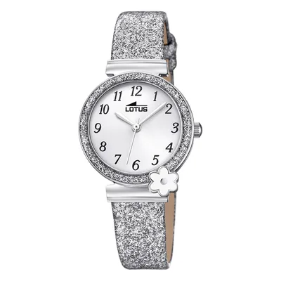 Produktbild von Lotus Kinder Uhr Junior Luxus Leder Armbanduhr silber UL18625/2
