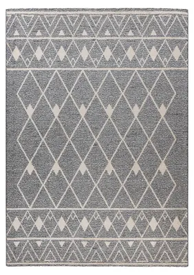 Produktbild von Rhombus 300 Kurzflor-Teppich grau und beige
