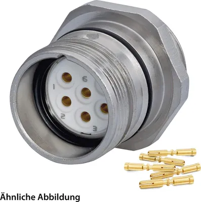 Produktbild von HUMMEL SET inkl. Kontakte M23 Signal Gerätesteckverbinder, Crimpeinsatz gerade Polzahl 11+PE, Buchse Vorderwand - 1