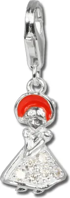 Produktbild von SilberDream Charm Anhänger Mädchen rot Zirkonia 925 Echt Silber FC253W