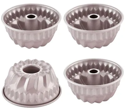 Productafbeelding van Mini bakvormen set, 4 stuks, 4 inch, Vortex, koolstofstaal, antiaanbaklaag