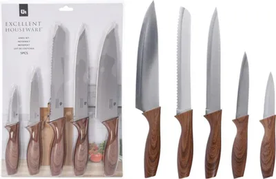 Image de Set de couteaux 5 pcs. marron
