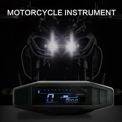 Produktbild von Motorrad-Digitaltacho, 12000 U/min, 199 km/h, LCD-Farbdisplay, Drehzahlmesser, Kilometerzähler für Motorräder mit Vierzylindermotor