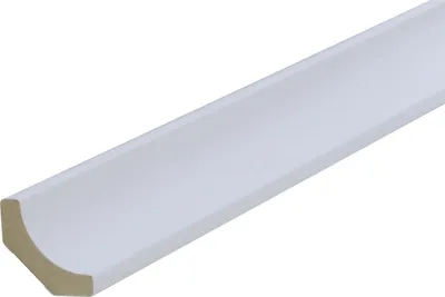 Produktbild von B.S. Bauprogramm Hohlkelleiste 260 cm 24 x 24 mm Weiß hochglanz