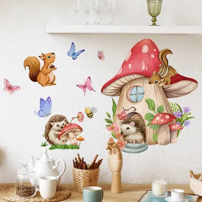 Image de Autocollant mural "Amis de la forêt" pour chambres d'enfants et de bébés