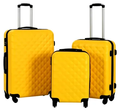 Produktbild von Hartschalen-Trolley-Set 3-teilig in Gelb aus ABS