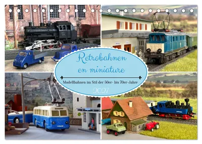 Produktbild von Retrobahnen en miniature (Tischkalender 2027 DIN A5 quer), CALVENDO Monatskalender