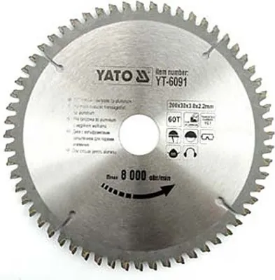Produktbild von Yato YT-6093, Aluminium, Laminat, Kunststoff, 21 cm, 3 cm, Hartmetall-bestücktes Wolfram (TCT), 2,2 mm, 8000 RPM