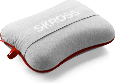 Produktbild von Skross Travel Pillow, Grau, Erwachsene, Unisex, Polyurethan, Baumwolle/Polyester, Bus, Auto, Flugzeug