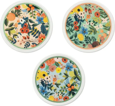 Image de Set Excelsa 6 assiettes à pizza Fiori Frida en porcelaine colorée