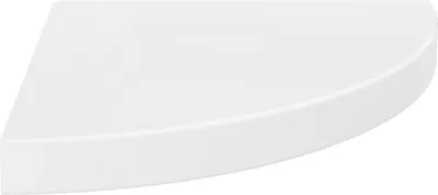 Image de vidaXL Étagère suspendue d'angle blanc brillant 35x35x3,8 cm MDF