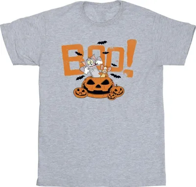 Produktbild von Tom & Jerry - "Halloween Boo!" T-Shirt für Herren BI52131 (L) (Grau)