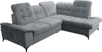 Produktbild von Robin Inspire Ecksofa Mit Schlaffunktion Bettkasten L Form Sofa Eckcouch Schlafcouch Freistehend Verstellbare Sitztiefe Rückenhöhe Neo 268 x 210 x 90 cm Rechts Dunkelgrau