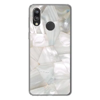 Produktbild von MuchoWow® Handyhülle Schutzhülle Hülle für Huawei P20 Lite (2020) Naturstein - Perlmutt - Weiß Silikon Softcase Handy Hülle - Kartenhalter