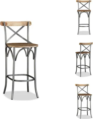 Immagine prodotto di vidaXL Sgabello da bar in legno massiccio di mango - Sgabello da bar