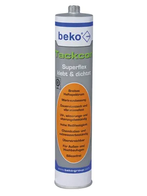 Produktbild von BEKO Einkomponenten-Kleber grau 2403103 !!! 310ml Kartusche Tackcon Shore 45