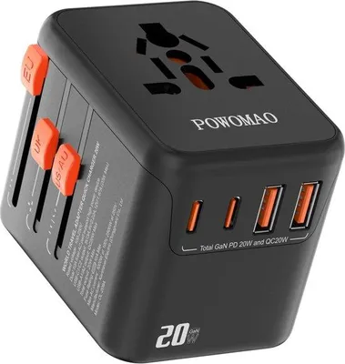 Productafbeelding van Universele Reisadapter met Meerdere USB Poorten voor Wereldwijd Gebruik