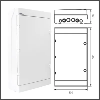 Image de Armoires de distribution Ap RH Boîtier à fusibles pour locaux humides ELEKTRO-PLAST blanc