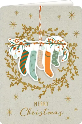 Produktbild von Weihnachtskarte mit Kuvert - Fröhliche Weihnachten (Kugel)