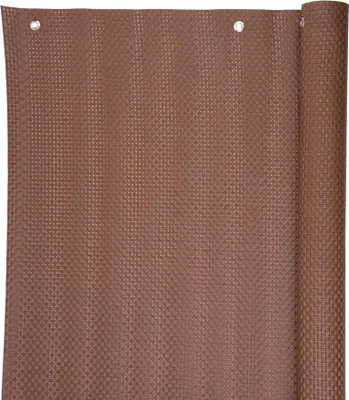 Produktbild von Sichtschutz Polyratan 77 0,9x3 m, UV, 800 g/m2, braun, Balkonbespannung, mit Ösen