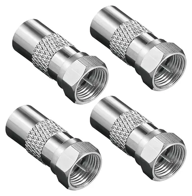 Image de EKON 4 adaptateurs coaxiaux mâle-femelle de type F