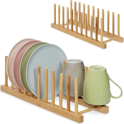 Produktbild von Set mit 2 Bambus-Tellerständern