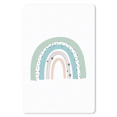 Produktbild von MuchoWow® Mauspad Mousepad Regenbogen - Kinder - Sterne - Tupfen - Pastell 18x27 cm - Mousepads - Maus Mat - Pad - Mausunterlage