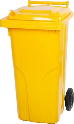 Produktbild von PROREGAL 2-Rad-Mülltonne MGB | HDPE-Kunststoff | HxBxT 94,5x48x54cm | 120 Liter | Gelb