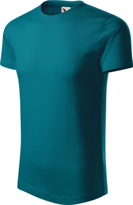 Produktbild von Herren-T-Shirt aus Baumwolle, 100% GOTS-Baumwolle, unbedruckt, einfarbig, 160g/m2, Farbe petrol blue, Größe L