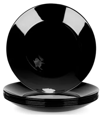 Produktbild von Speiseteller aus Glas Schwarz 25,5 cm, 6 Stück
