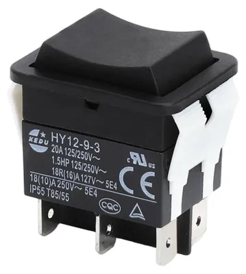 6-polige Tuimelschalter HY12-9-3 20A 125/250V IP55